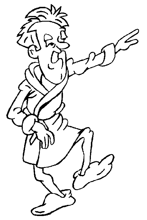 coloriage laurel en peignoir